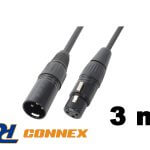 PD Connex CX100-3 DMX kábel (XLR mama – XLR papa) – (3 m)