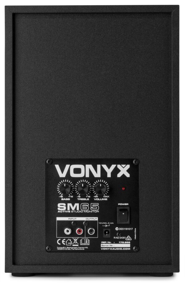 Vonyx SM65 2x90W (6,5″) Aktív stúdió monitor_számítógép hangfalpár_178956_4