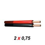 PD Connex RX20 Hifi Hangfalkábel Piros – Fekete (2×0,75 mm2) Méretre vágható