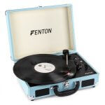 Fenton RP115B Kofferes bakelit lemezjátszó, beépített hangszóróval (Bluetooth) – Türkizkék