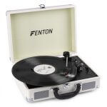 Fenton RP115D Kofferes bakelit lemezjátszó, beépített hangszóróval (Bluetooth) – Elefántcsontfehér