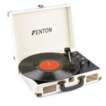Fenton RP115G Kofferes bakelit lemezjátszó, beépített hangszóróval (Bluetooth) – krémszínű
