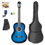max SoloArt akusztikus gitár (tartalék húr, hangoló, hordtáska, pengetők) – kék