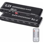 Thunder HMX-412, HDMI mátrix, elosztó és kapcsoló + kettős audió leválasztó (4×2)