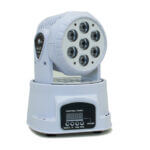 Thunder MHD-10WW Wash Robotlámpa, 7X10W (QUAD Multicolor LED) Sound, DMX, Auto – FEHÉR